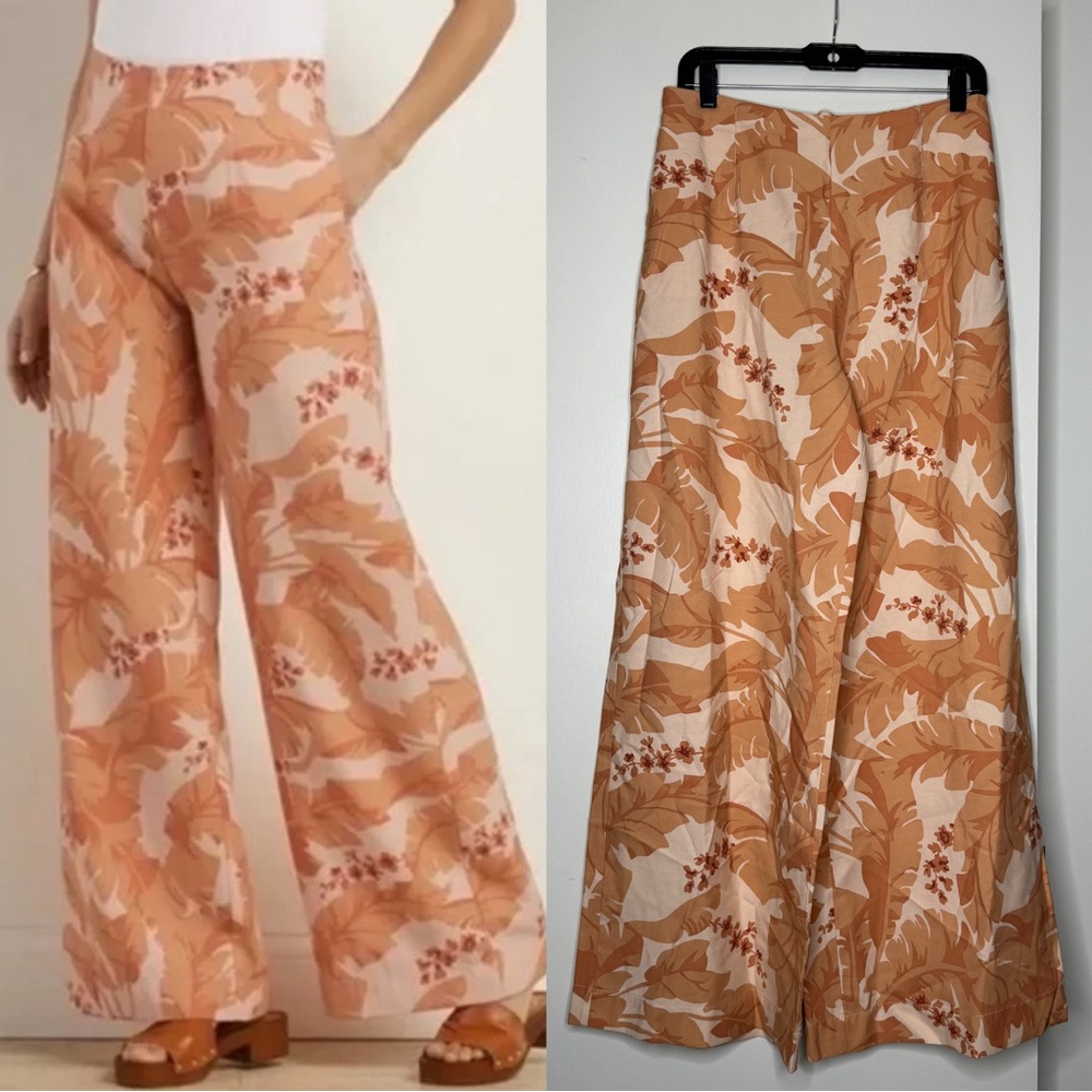 Soft Surroundings Grand Garden Wide Leg Trousers in Canyon Sunset size S Small